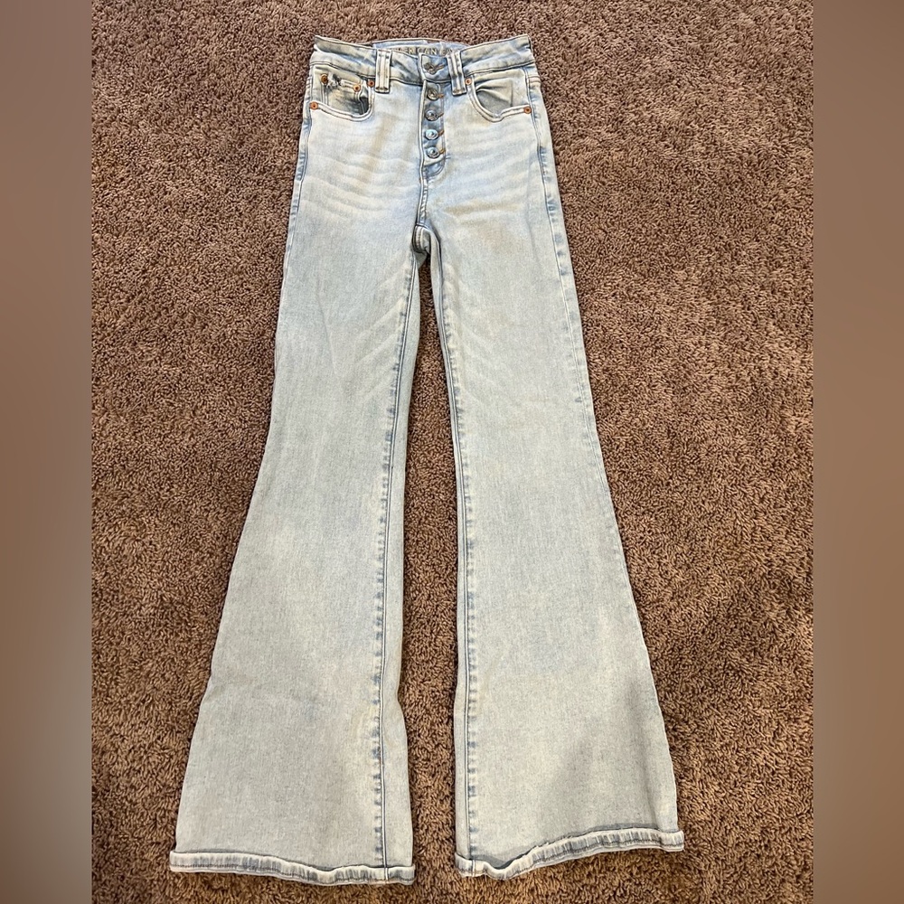 American Eagle Outfitters Light Wash Flare Jeans